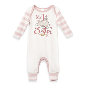 Baby Girl 1st Easter Romper