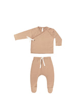 Load image into Gallery viewer, Wrap Top + Footed Pant Set - Quincy Mae
