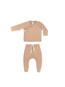 Wrap Top + Footed Pant Set - Quincy Mae