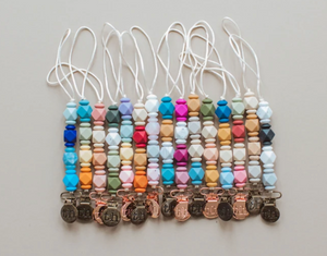 Petite Jewel Pacifier & Toy Clip