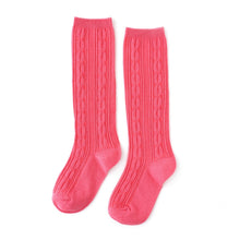Load image into Gallery viewer, Shades of Pink Cable Knit Socks
