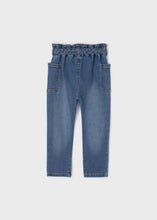 Load image into Gallery viewer, Elastic Waist Jeans with Belt
