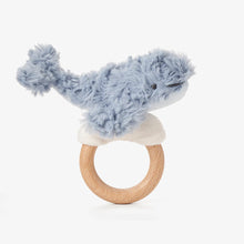 Load image into Gallery viewer, Plush Wooden Ring Rattle
