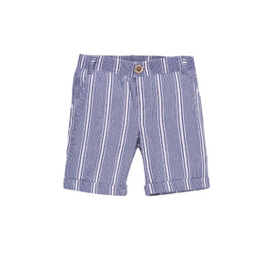 Cotton Blue Striped Shorts