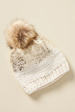 Load image into Gallery viewer, Metallic Pom Hat
