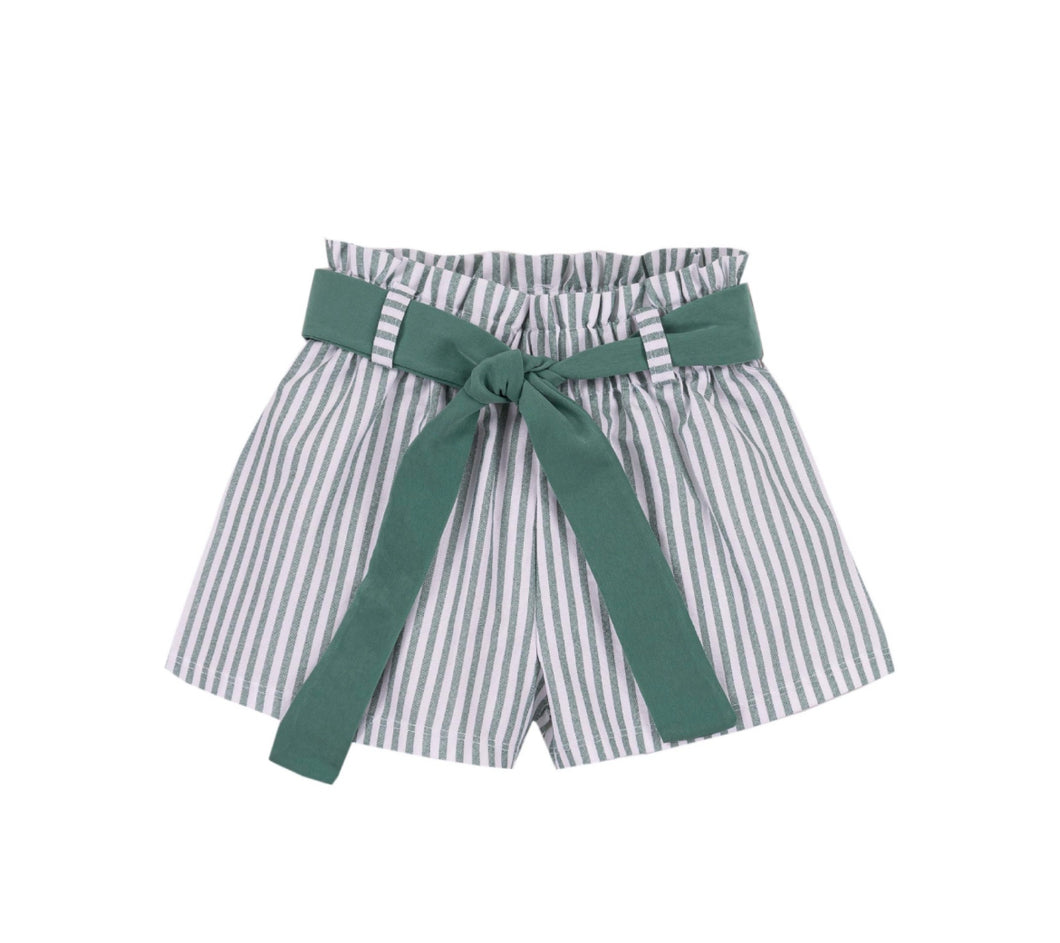 Green Striped Shorts
