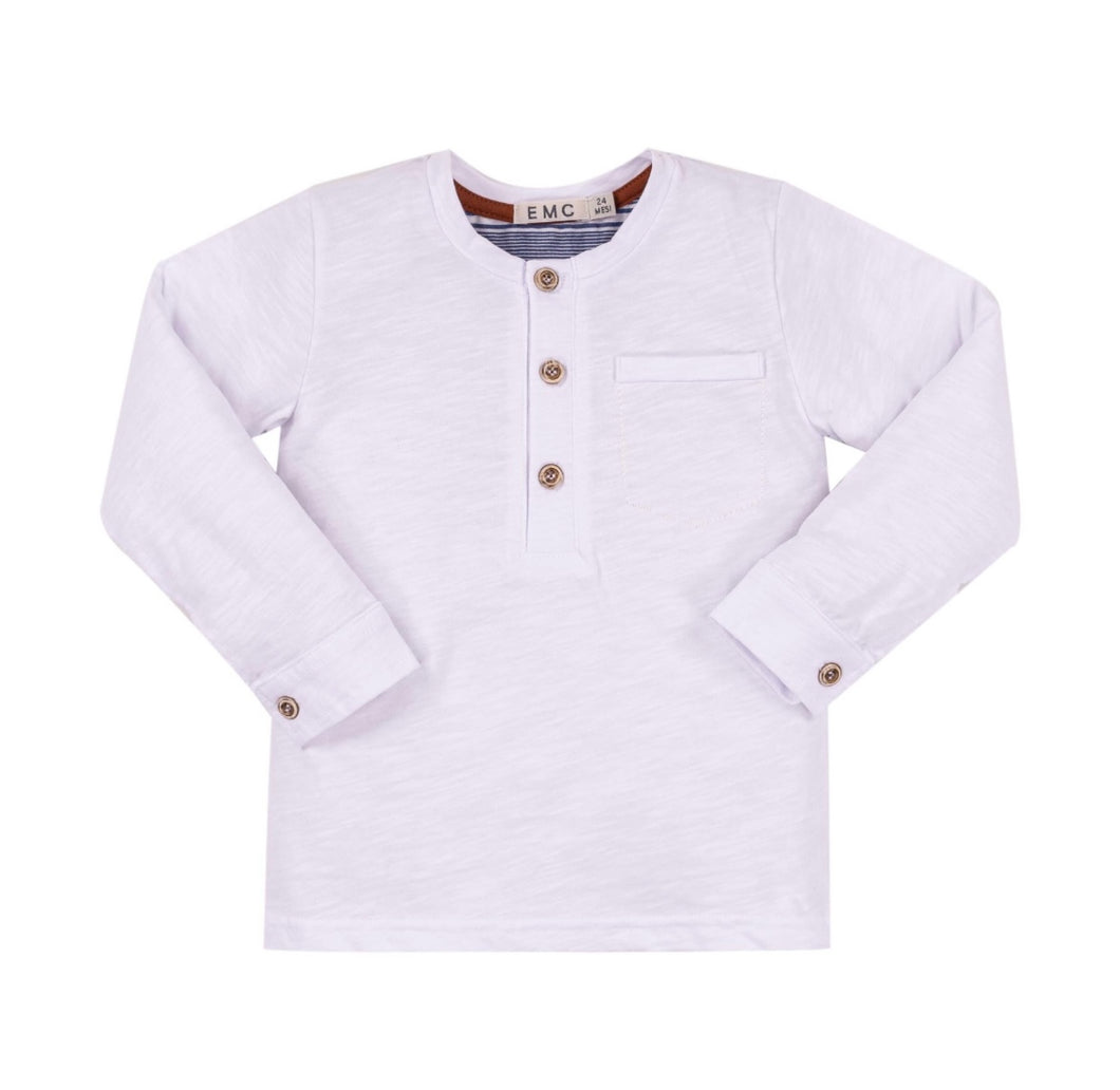 Three Button Long Sleeve Top