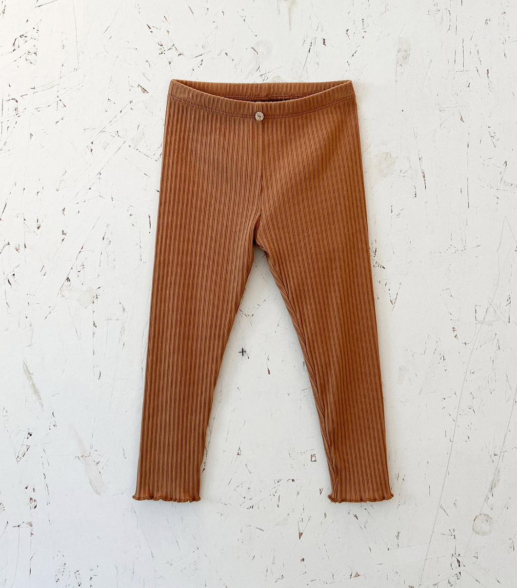 Copper Ribbed Leggings