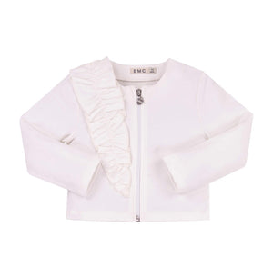 Ruffle Stretch Zip Jacket