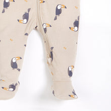 Load image into Gallery viewer, Toucan Print Double Zip Footie
