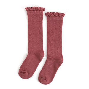 Fall Fancy Lace Knee High Sock