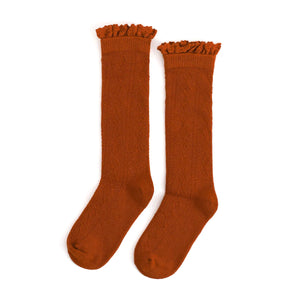 Fall Fancy Lace Knee High Sock