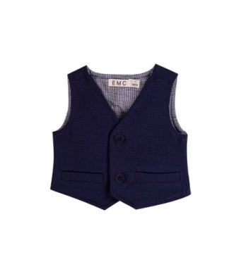 Navy Jersey Vest